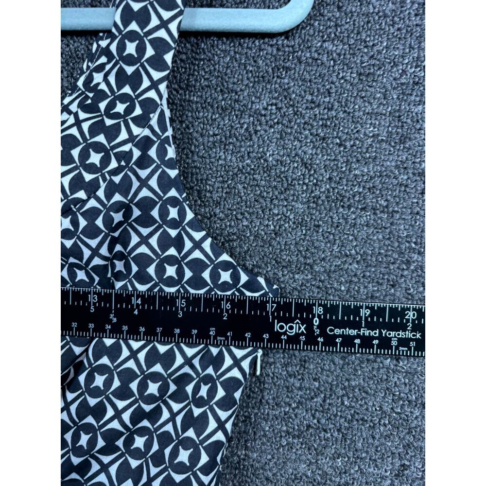 White House Black Market Black and White Patterned Midi Dress 6 - Picture 6 of 6